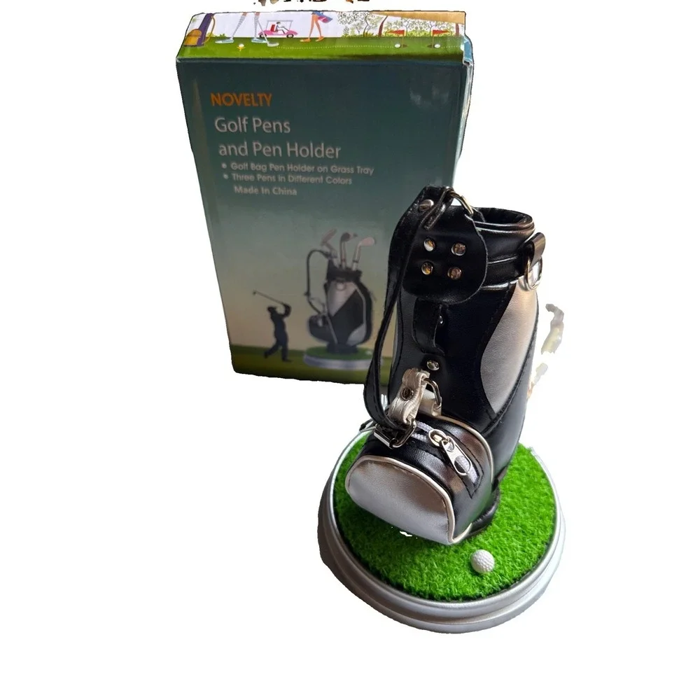 Novelty Golf Pens and Pen Golf Bag Holder